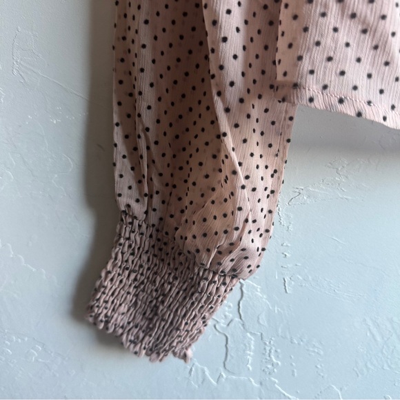 NWT MINKPINK Be Someone Top Blush with Black Polka Dots and Tie Back Neck Sz XS - Picture 12 of 13